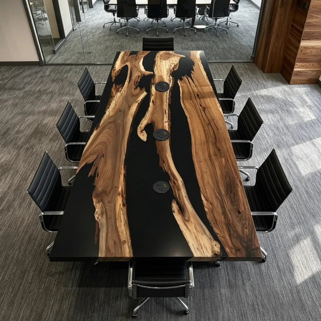 Black Walnut Power Conference Table by Thomas Dawn