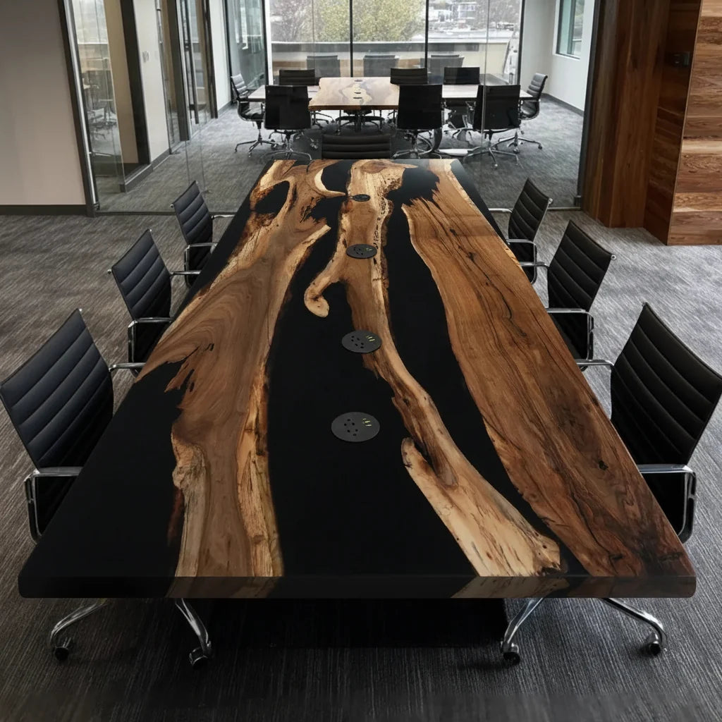 Black Walnut Power Conference Table by Thomas Dawn