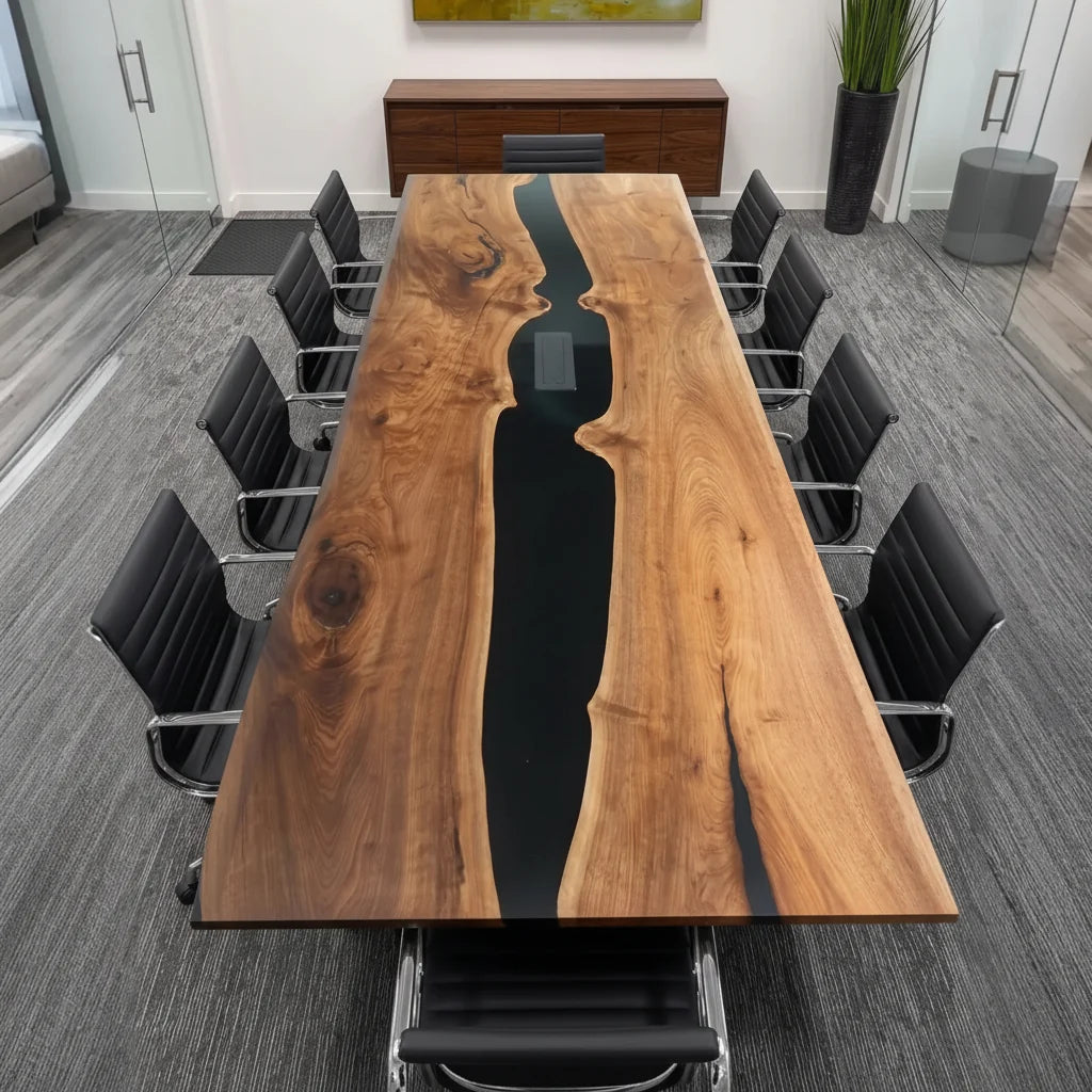 Minimalist Walnut Conference Table by Thomas Dawn