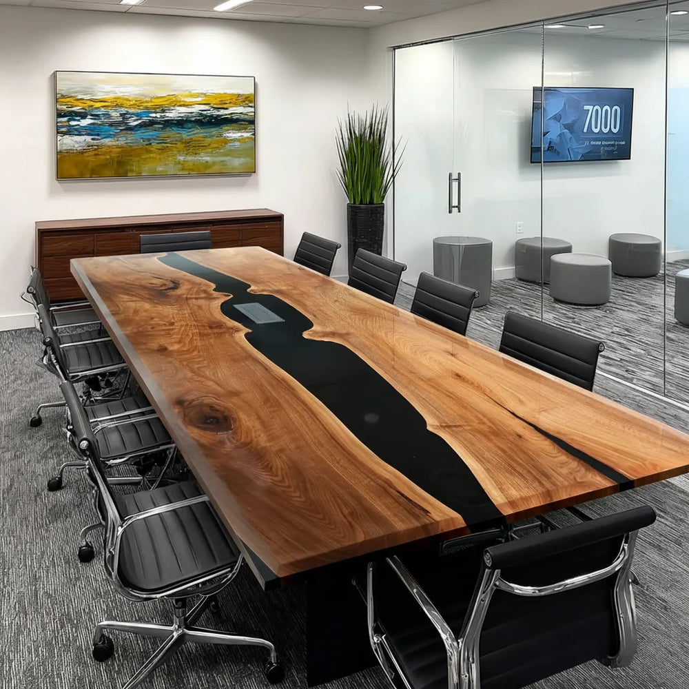 Minimalist Walnut Conference Table by Thomas Dawn
