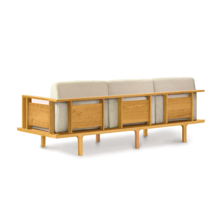 Sierra wood-panel sofa rear view