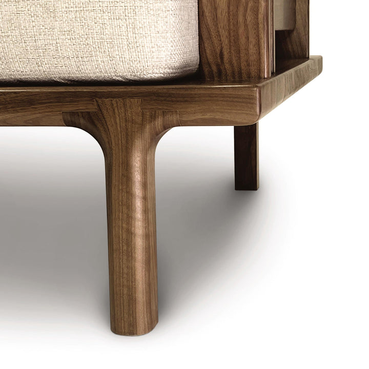 Sierra wood-panel sofa in natural walnut