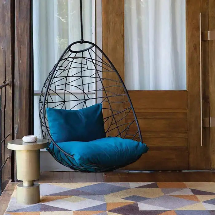 Nest Egg Hanging Swing Chair in Black Hanging Chairs Studio Stirling