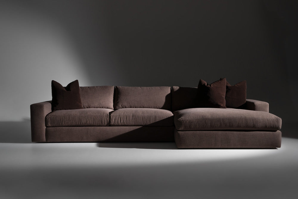 Steve sofa-chaise alternate studio lighting; chaise right.