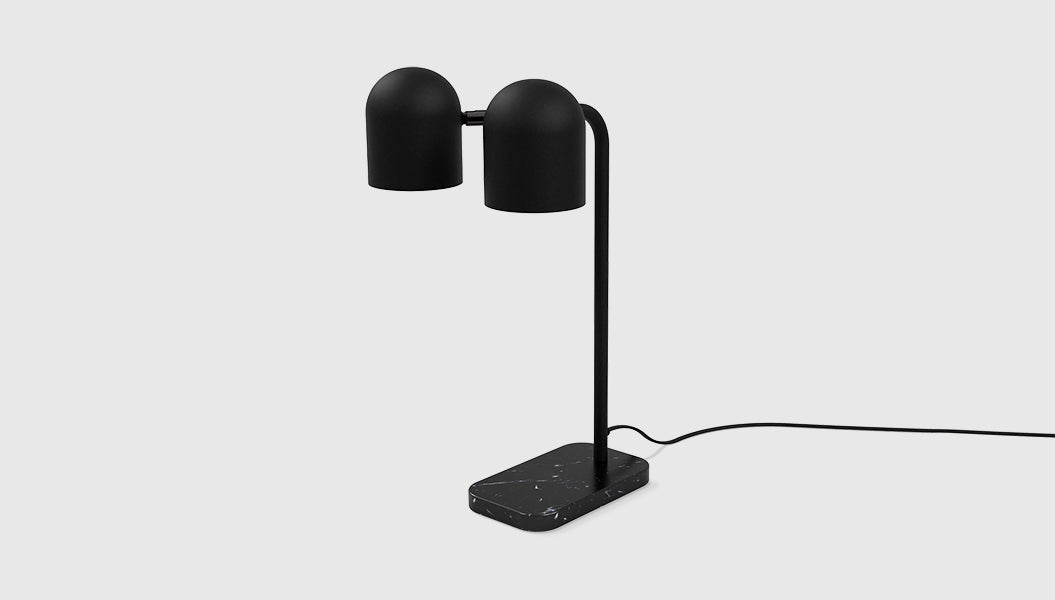 Tandem Table Lamp by Gus Modern finish and detail view
