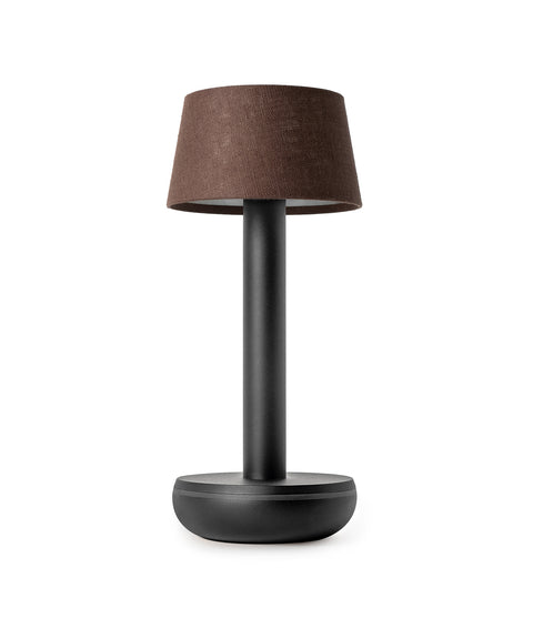 Humble Two Table Light - Black / Brown Linen