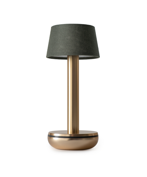 Humble Two Table Light - Gold / Emerald Linen