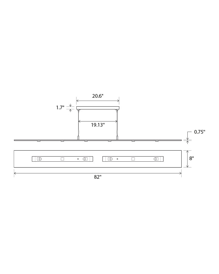 Vix LED Linear Pendant by Cerno Pendants Cerno