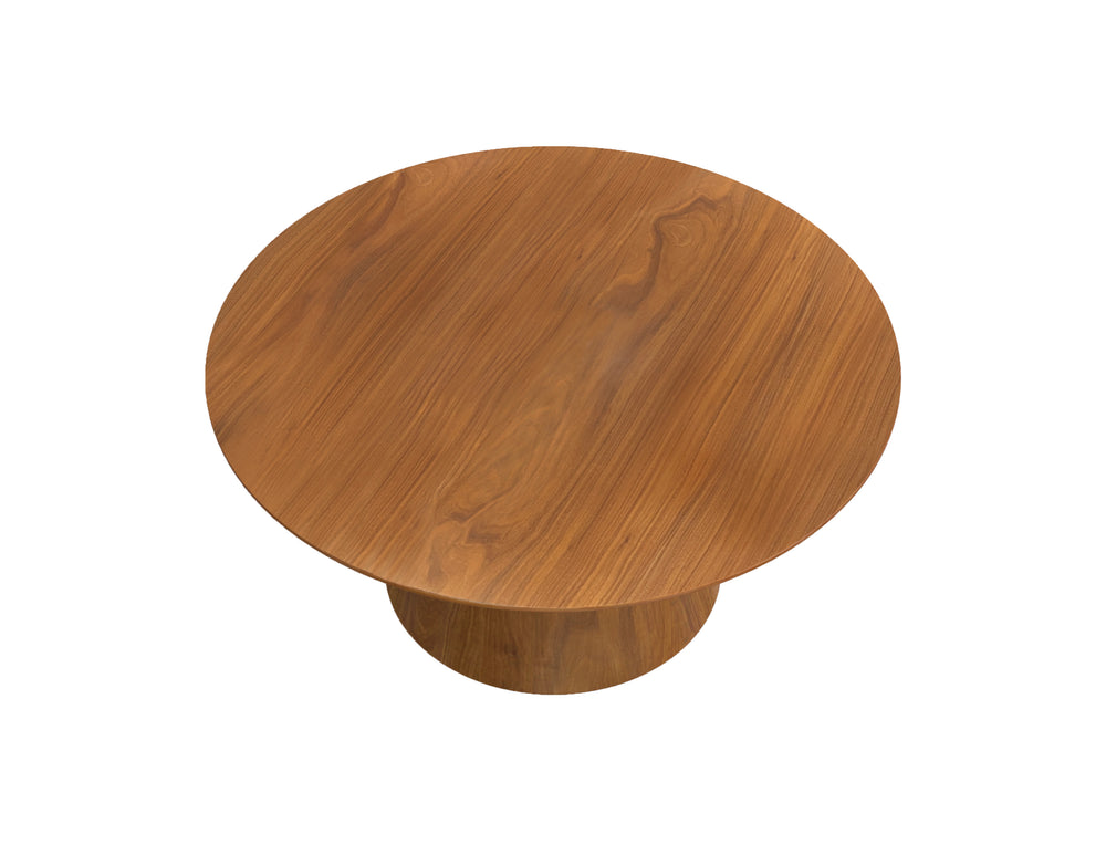 TOWER Natural Walnut coffee table in a styled room