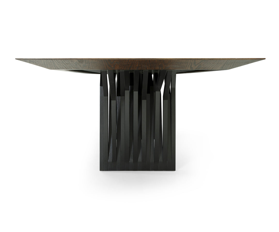 RADI Dining Table in Black and Dark Oak By Uultis Dining Table Uultis Design