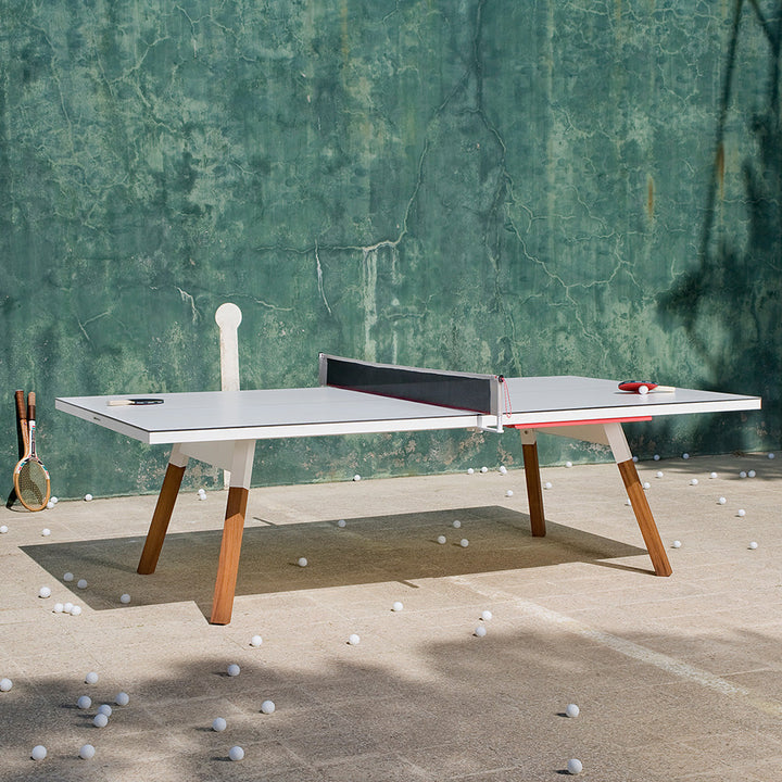 You and Me Standard Outdoor ping pong table in White by RS Barcelona