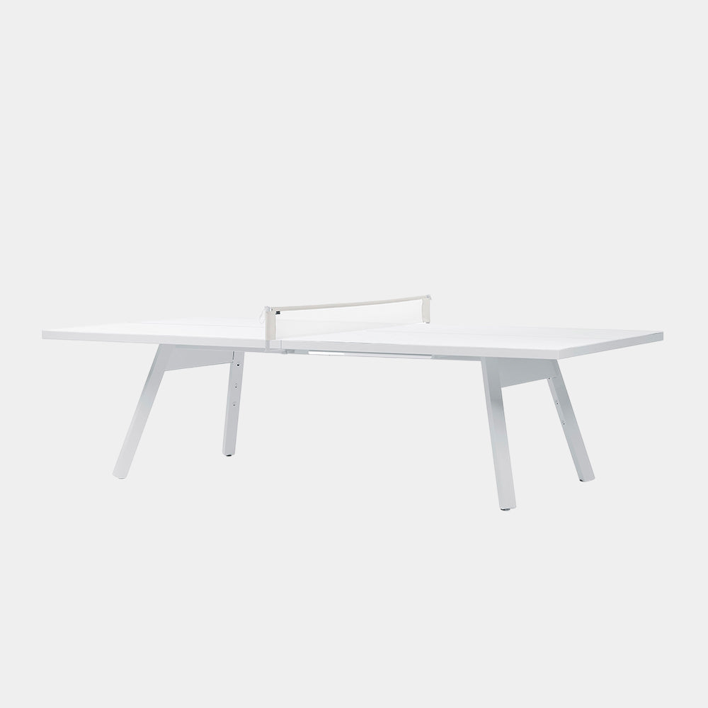 You and Me Monochrome Standard ping pong table in Traffic White by RS Barcelona, studio cutout