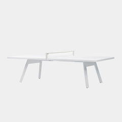 You and Me Monochrome Standard ping pong table in Traffic White by RS Barcelona, studio cutout