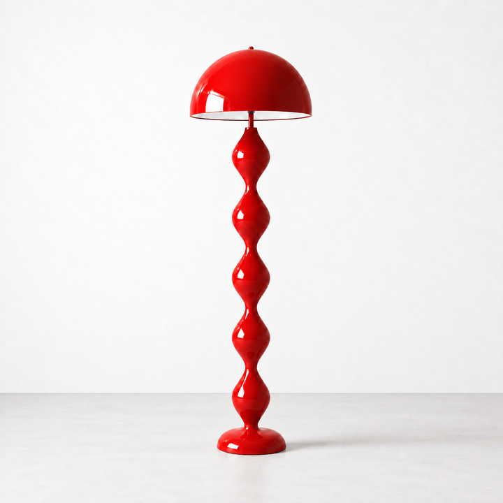 Zara Groove Floor Lamp | Red by Interior Moderna - view 3