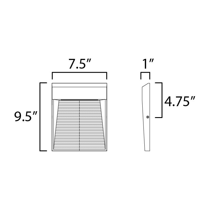 Steps pes LED Outdoor Sconce by Studio M Lighting – line drawing