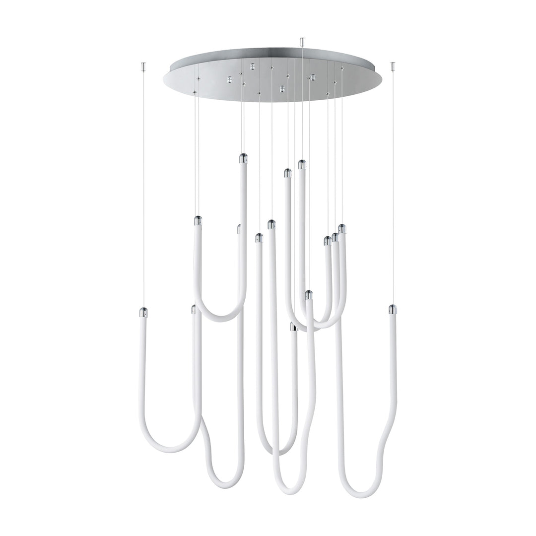 Soleil 8-Light LED Pendant by Studio M Lighting in Polished Chrome