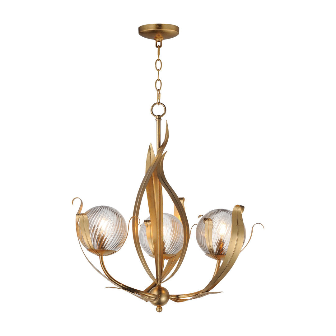 Firenze Flush Mount by Studio M Lighting in Gold Leaf