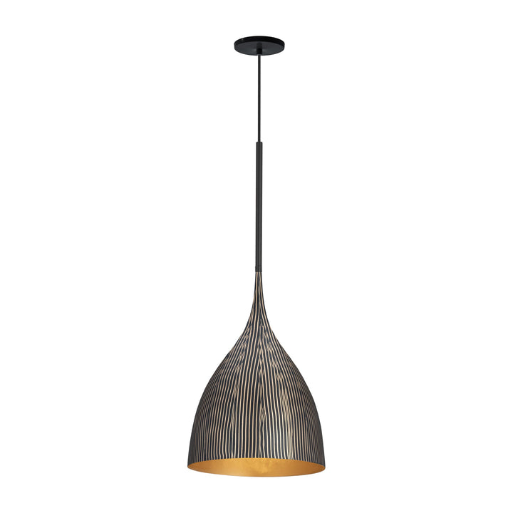Fleur Small 1-Light Pendant by Studio M Lighting in Black / Gold