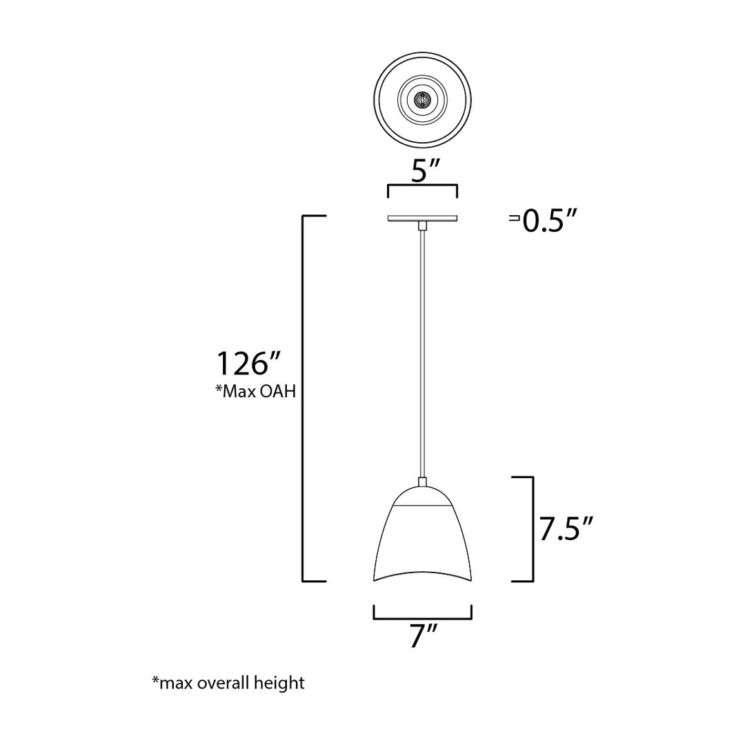 Sway LED Pendant by Studio M Lighting – line drawing