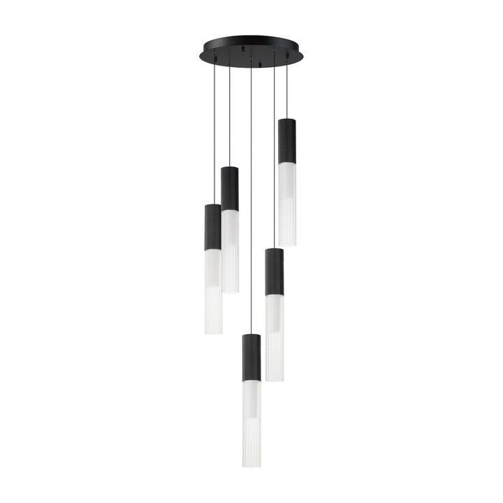 Reeds 5-Light LED Pendant by Studio M Lighting in Black
