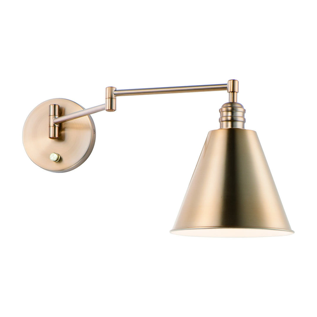 Library Wall Sconce Horizontal Swing Arm by Studio M Lighting in Heritage
