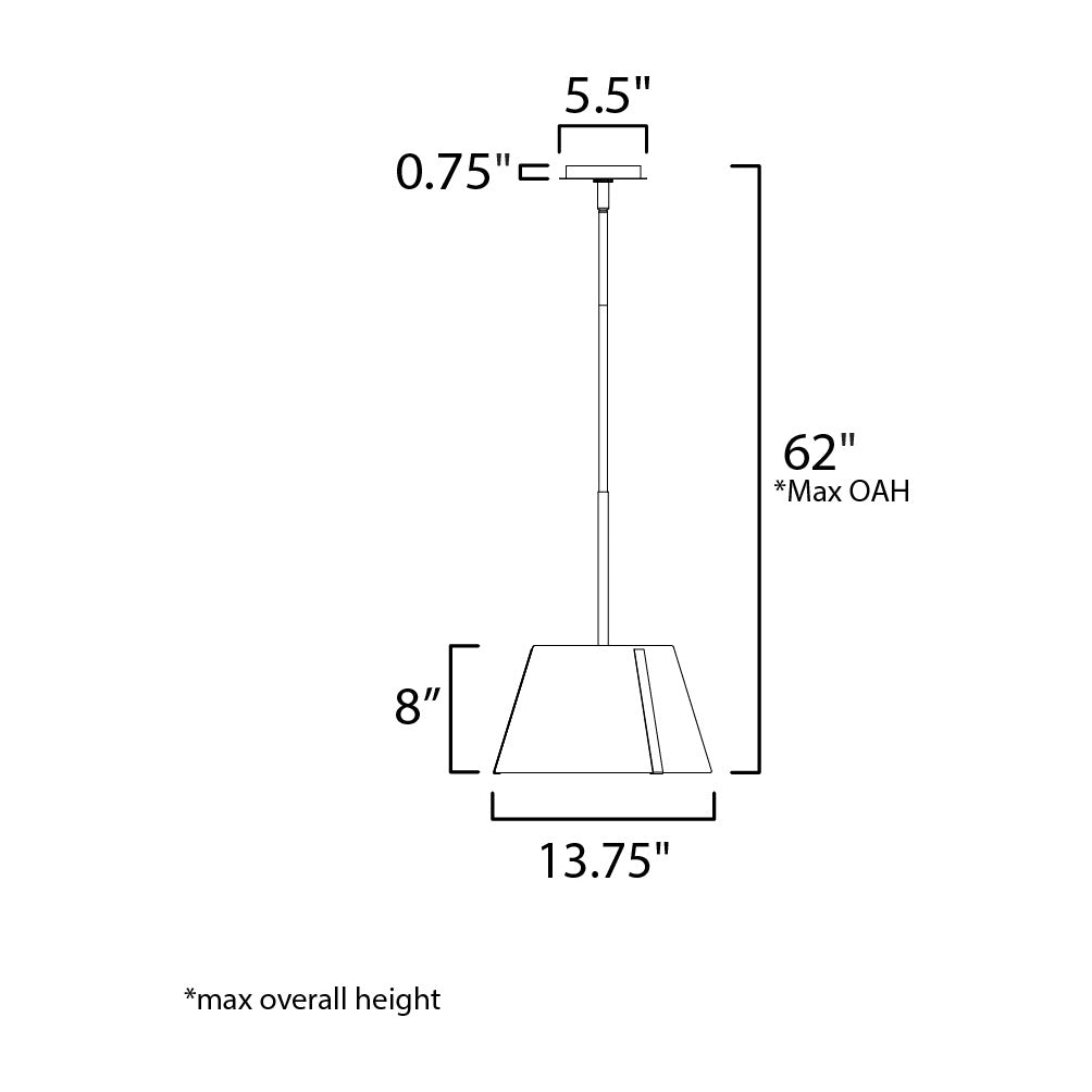 Delphi 47.5 LED Wall Sconce by Studio M Lighting – line drawing