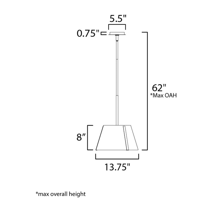 Delphi 47.5 LED Wall Sconce by Studio M Lighting – line drawing
