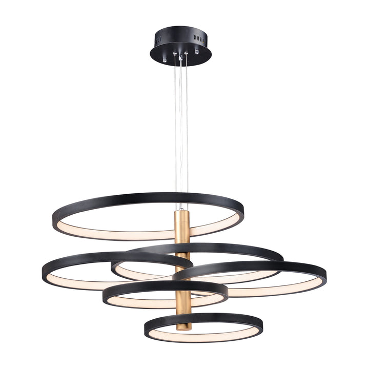 Hoopla LED Pendant 254327 by Studio M Lighting in Black / Gold