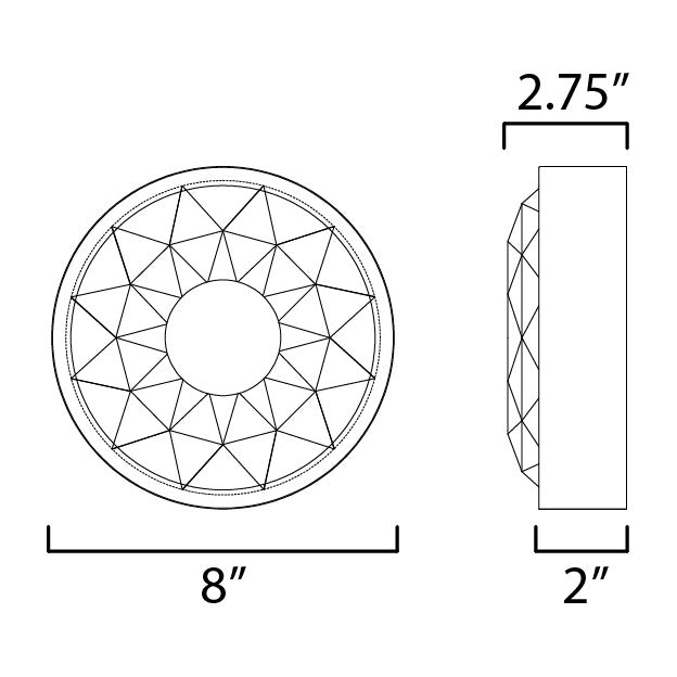 Medallion 1-Light LED Sconce by Studio M Lighting – line drawing