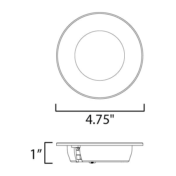 Snug 4 LED Recessed DownLight CCT Select by Studio M Lighting – line drawing