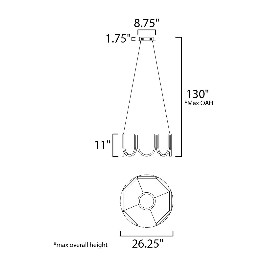 You LED Pendant by Studio M Lighting – line drawing