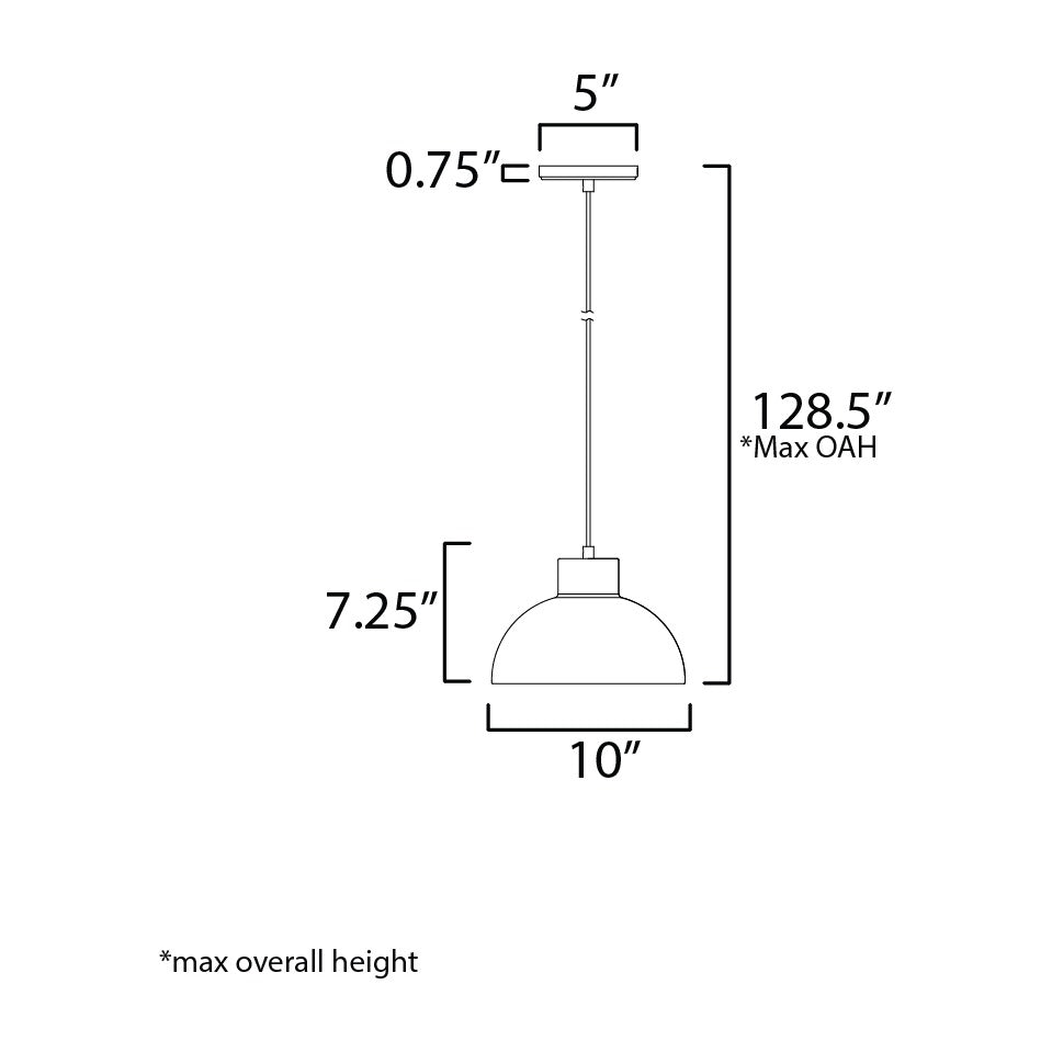 Rockport 1-Light Pendant 35142 by Studio M Lighting – line drawing