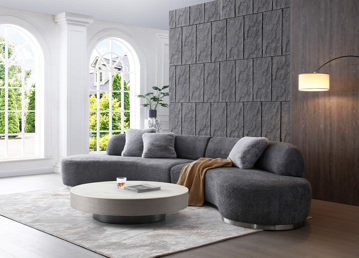 Perla Curved Sofa by Whiteline Modern Living – lifestyle