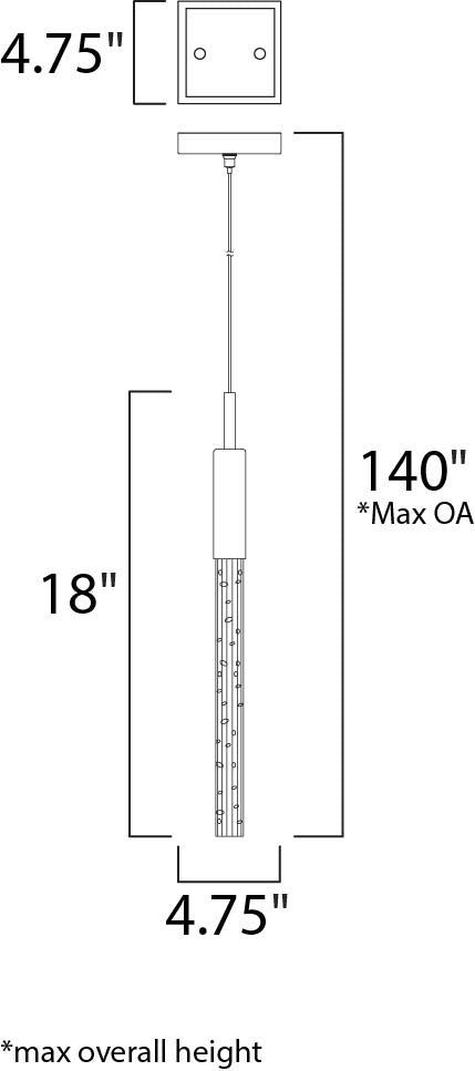 Scepter tor Pendant by Studio M Lighting – line drawing