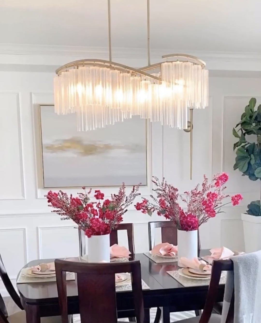 Victoria 6-Light Linear Chandelier by Studio M Lighting – lifestyle