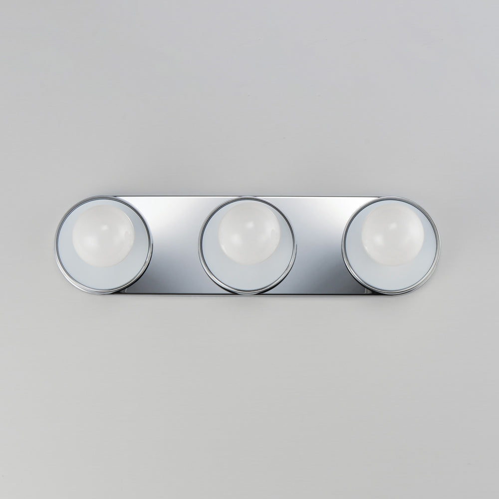 Hollywood 3-Light Sconce by Studio M Lighting in Black / Polished Chrome
