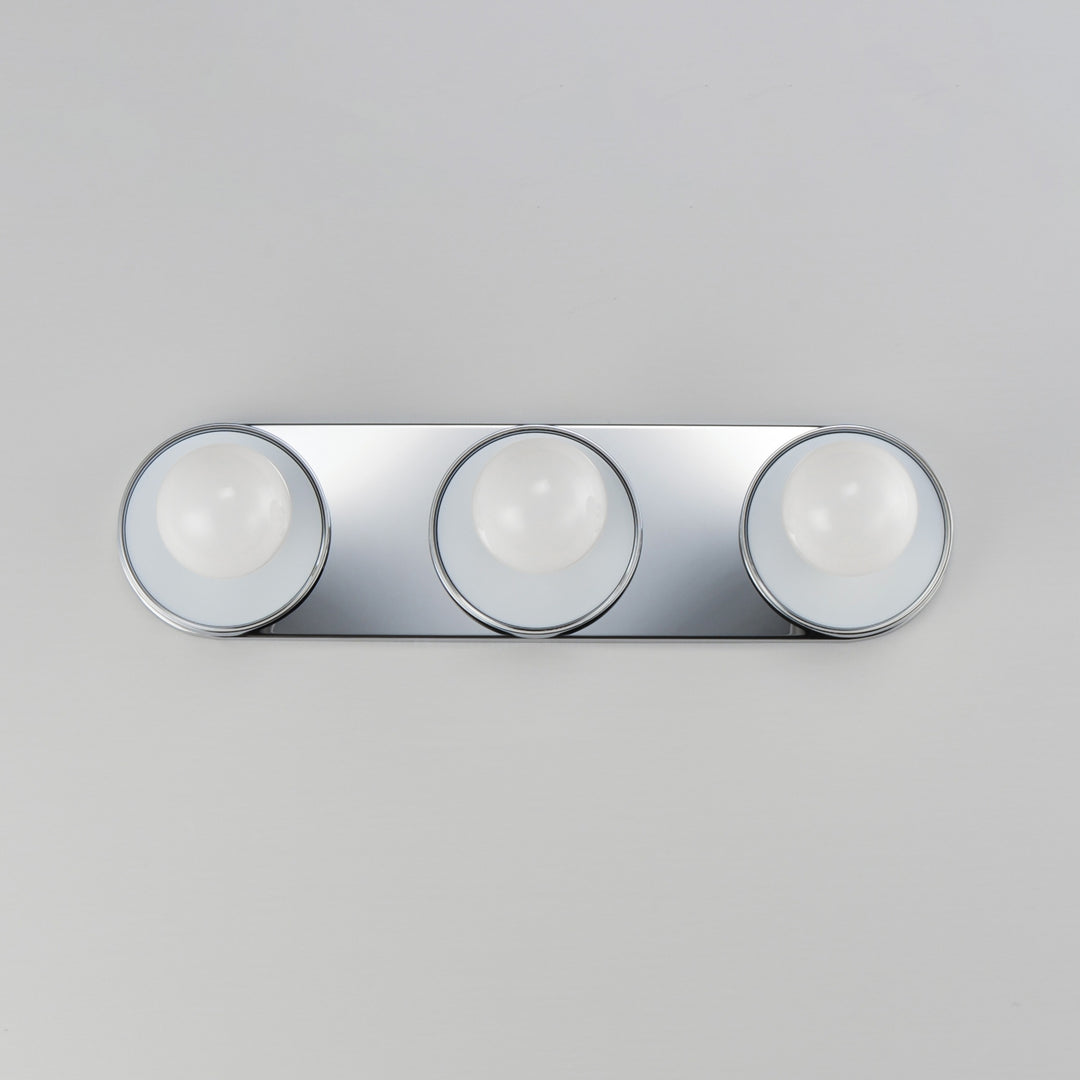 Hollywood 3-Light Sconce by Studio M Lighting in Black / Polished Chrome