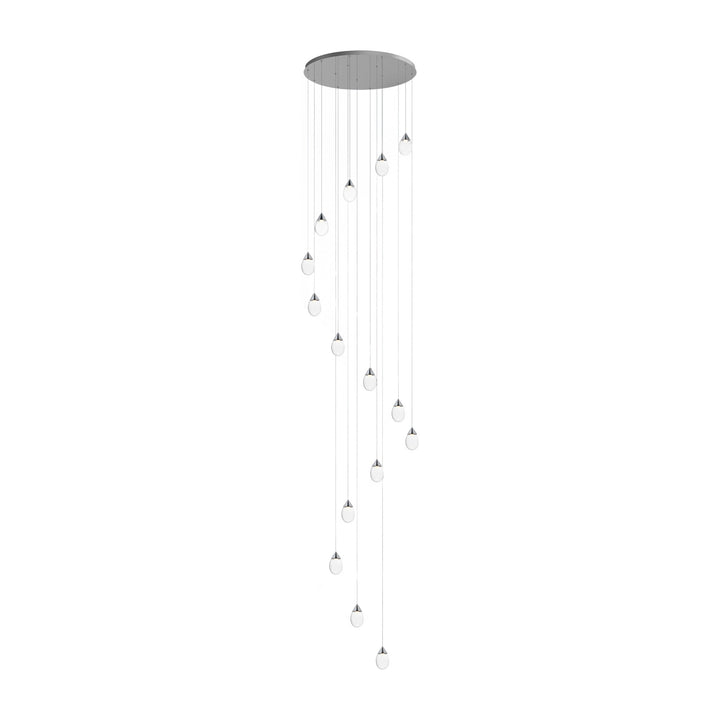 Dewdrop 15-Light LED Pendant by Studio M Lighting in Polished Chrome