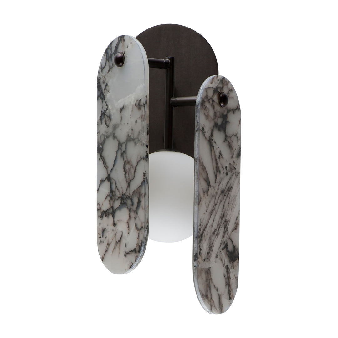Megalith - Glass Megalith LED Wall Sconce by Studio M Lighting in Brushed Bronze