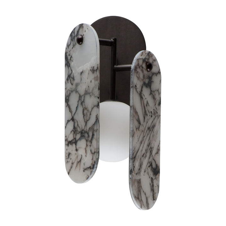 Megalith - Glass Megalith LED Wall Sconce by Studio M Lighting in Brushed Bronze