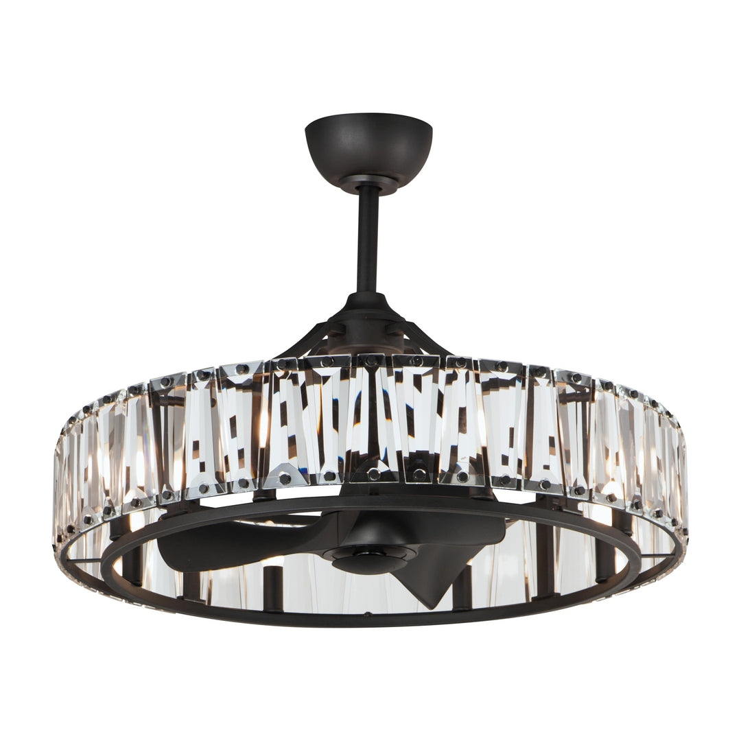 Odeon 8-Light WiFi-enabled LED Fandelight by Studio M Lighting in Black