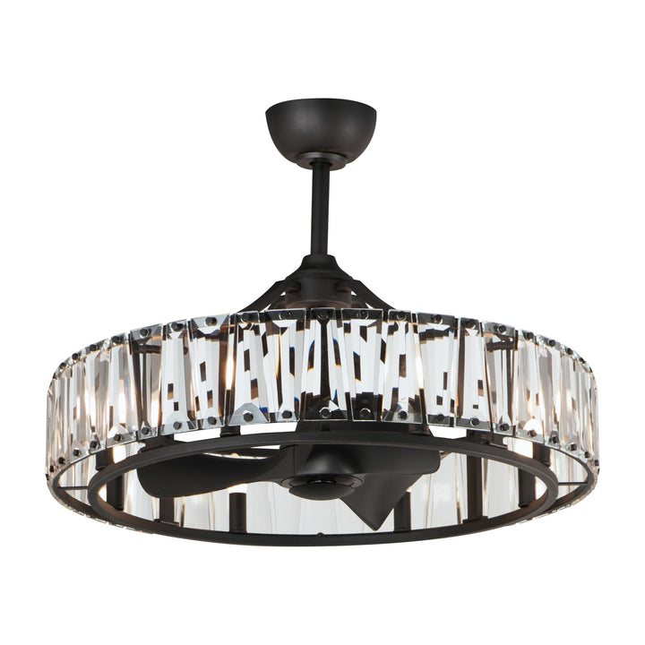 Odeon 8-Light WiFi-enabled LED Fandelight by Studio M Lighting in Black