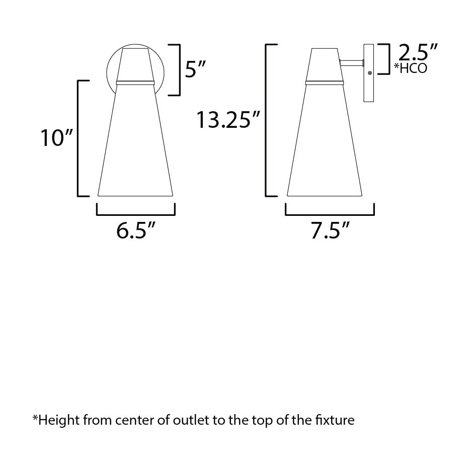 Sumatra 1-Light Sconce by Studio M Lighting – line drawing