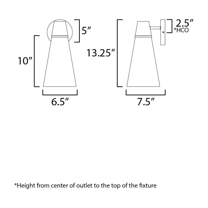 Sumatra 1-Light Sconce by Studio M Lighting – line drawing