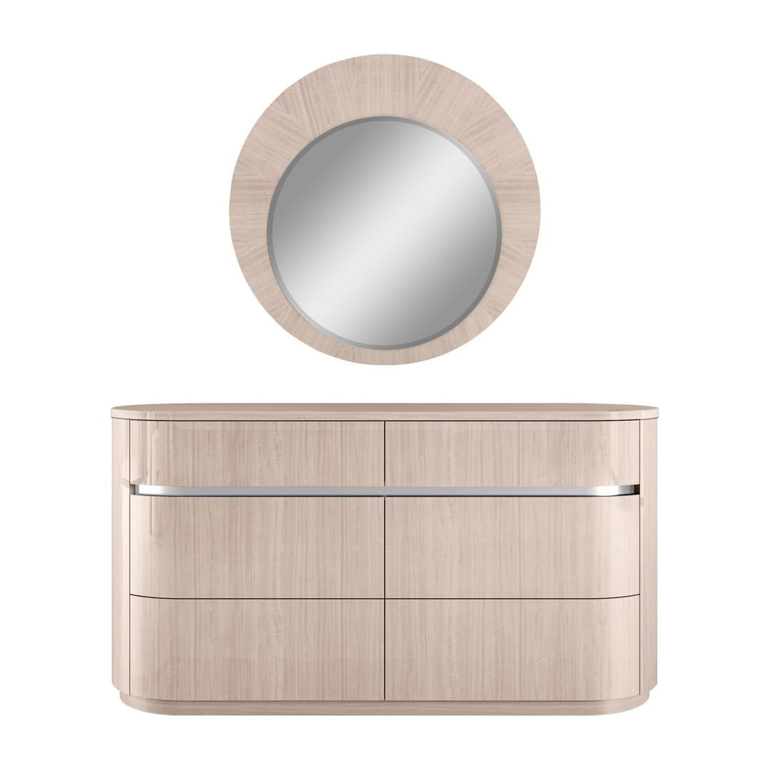 Waves Round Mirror by Whiteline Modern Living