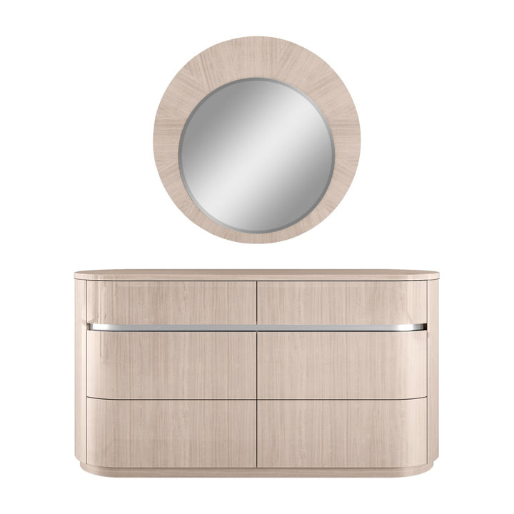 Waves Round Mirror by Whiteline Modern Living