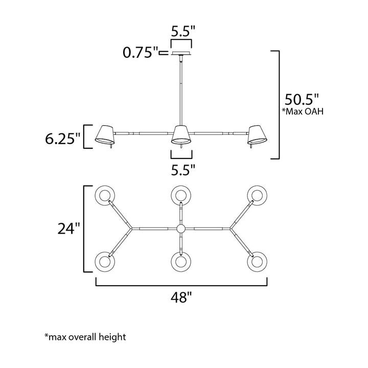 Delphi 47 LED Pendant by Studio M Lighting – line drawing