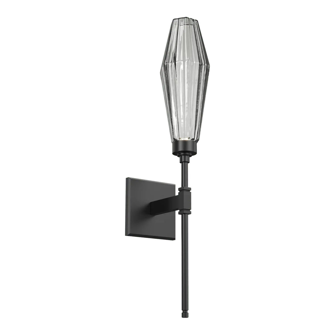 Aalto Belvedere Sconce by Hammerton Studio – Standard Sconce in Matte Black with Smoke glass