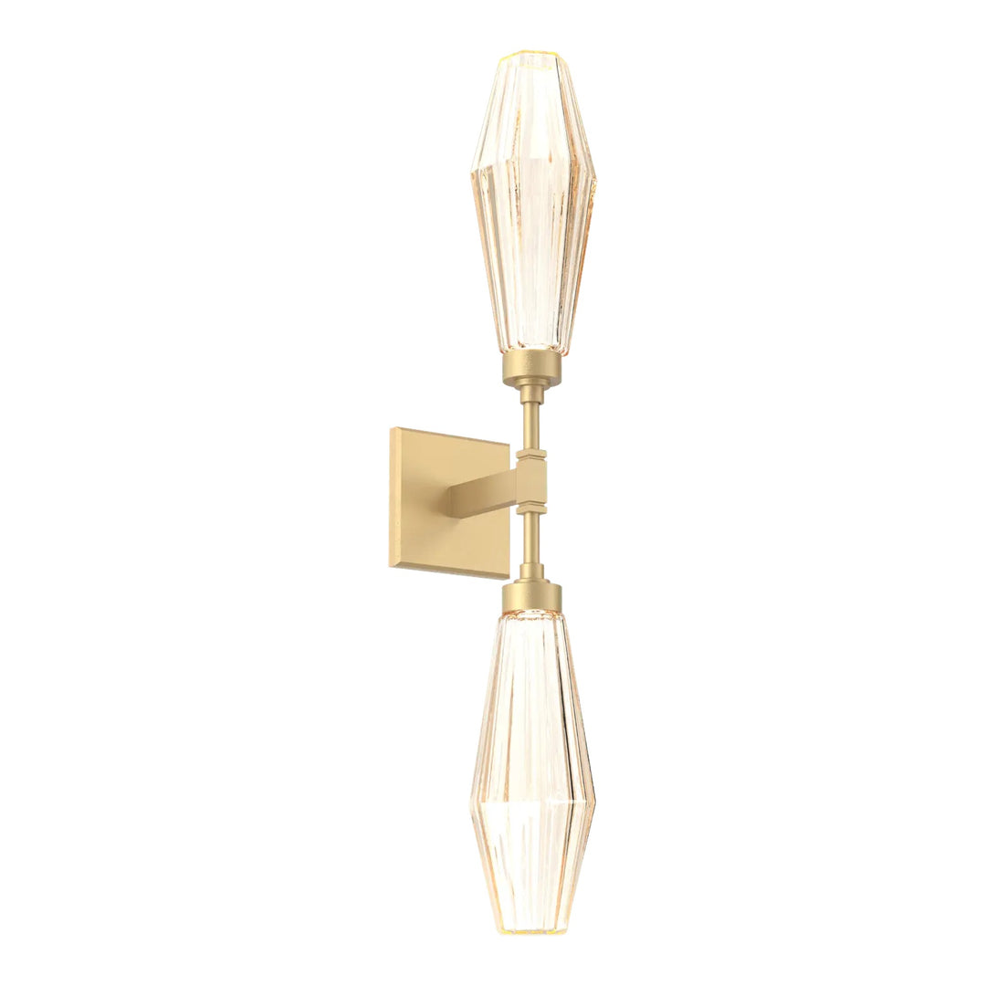 Aalto Double Sconce by Hammerton Studio in Gilded Brass