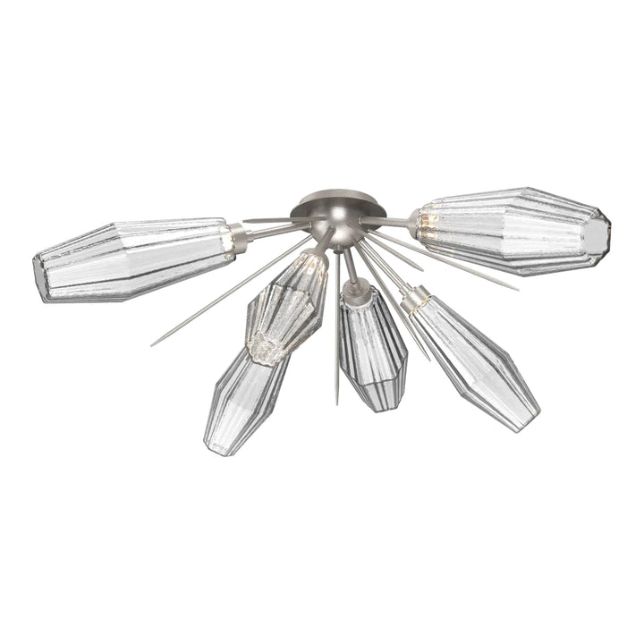 Aalto Half Starburst Flush Mount by Hammerton Studio in Beige Silver